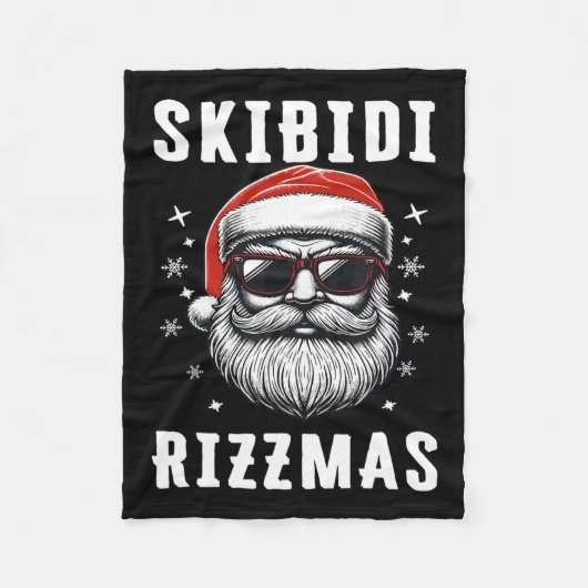 Skibidi Rizzmas Fleecedecke (Vorderseite)