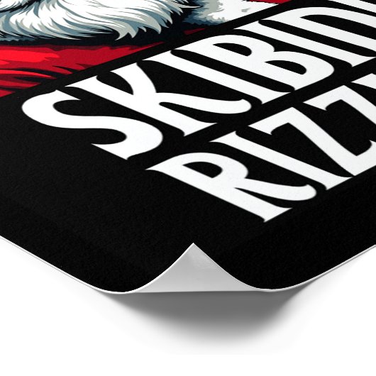 Skibidi Rizzmas Frohe Weihnachten Weihnachtsmann F Poster (Ecke)