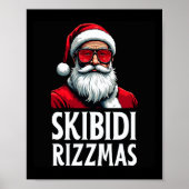 Skibidi Rizzmas Frohe Weihnachten Weihnachtsmann F Poster (Vorne)