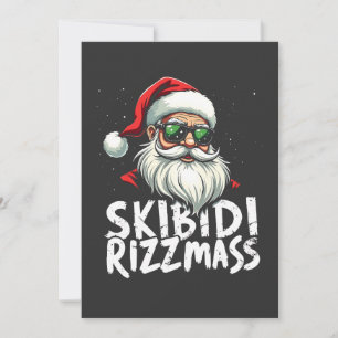 Skibidi Rizzmas Funny Gen Alpha Slang Weihnachten Einladung