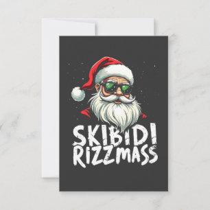 Skibidi Rizzmas Funny Gen Alpha Slang Weihnachten Einladung