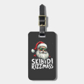 Skibidi Rizzmas Funny Gen Alpha Slang Weihnachten Gepäckanhänger (Vorderseite vertikal)