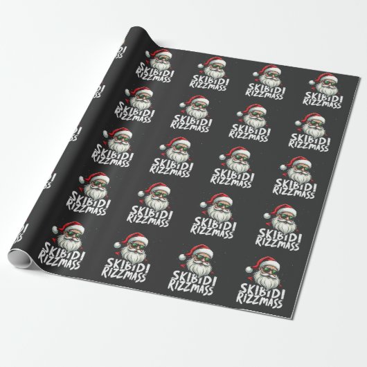 Skibidi Rizzmas Funny Gen Alpha Slang Weihnachten Geschenkpapier (Ungerollt)