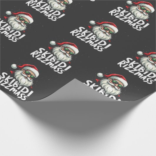 Skibidi Rizzmas Funny Gen Alpha Slang Weihnachten Geschenkpapier (Ecke)