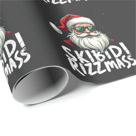 Skibidi Rizzmas Funny Gen Alpha Slang Weihnachten Geschenkpapier (Rolleneckpunkt)