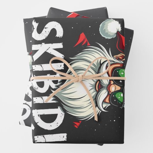 Skibidi Rizzmas Funny Gen Alpha Slang Weihnachten Geschenkpapier Set (Beispiel)