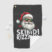 Skibidi Rizzmas Funny Gen Alpha Slang Weihnachten Golfhandtuch (Insitu)