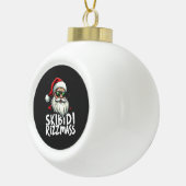 Skibidi Rizzmas Funny Gen Alpha Slang Weihnachten Keramik Kugel-Ornament (Rechts)