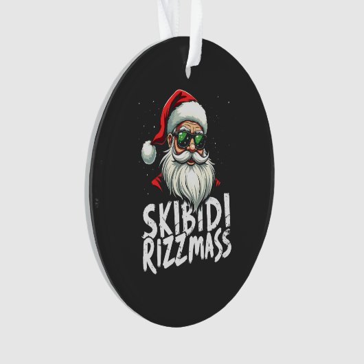 Skibidi Rizzmas Funny Gen Alpha Slang Weihnachten Ornament (Vorderseite)