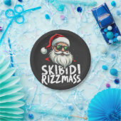 Skibidi Rizzmas Funny Gen Alpha Slang Weihnachten Pappteller (Party)