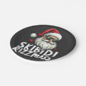 Skibidi Rizzmas Funny Gen Alpha Slang Weihnachten Pappteller (Schrägansicht)