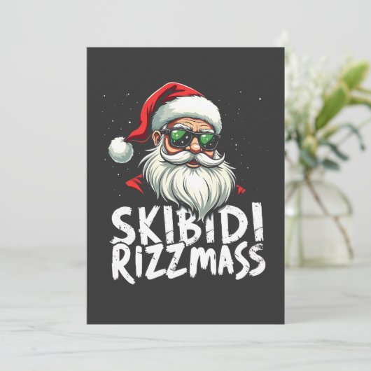 Skibidi Rizzmas Funny Gen Alpha Slang Weihnachten Save The Date (Stehend Vorderseite)