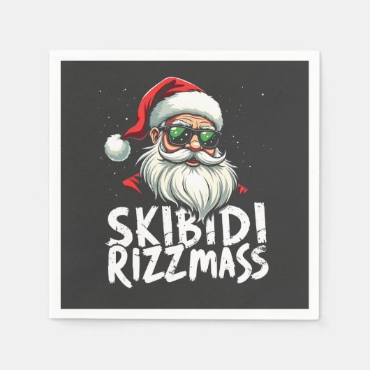 Skibidi Rizzmas Funny Gen Alpha Slang Weihnachten Serviette (Vorderseite)