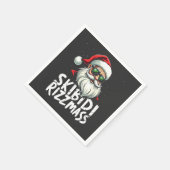 Skibidi Rizzmas Funny Gen Alpha Slang Weihnachten Serviette (Ecke)