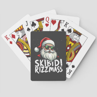 Skibidi Rizzmas Funny Gen Alpha Slang Weihnachten Spielkarten