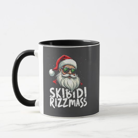 Skibidi Rizzmas Funny Gen Alpha Slang Weihnachten Tasse (Links)