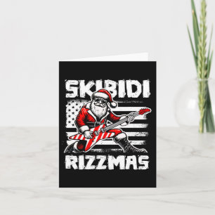 Skibidi Rizzmas Funny Santa Xmas Gen Alpha Karte