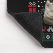 Skibidi Rizzmas Funny Silly Staring Cat Ugly Sweat Mousepad (Ecke)
