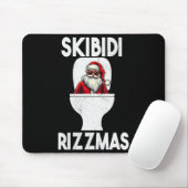Skibidi Rizzmas Funny Toilet Santa Claus Christmas Mousepad (Mit Mouse)