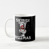 Skibidi Rizzmas Funny Toilet Santa White Elephant  Kaffeetasse (Links)