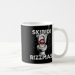 Skibidi Rizzmas Funny Toilet Santa White Elephant Kaffeetasse