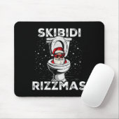 Skibidi Rizzmas Funny Toilet Santa White Elephant  Mousepad (Mit Mouse)