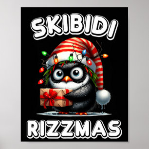 Skibidi Rizzmas Lustiger Gen-Alpha-Slang-Weihnacht Poster