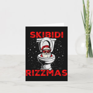 Skibidi Rizzmas Lustiger Weihnachtsmann Toilette W Karte