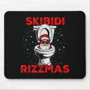 Skibidi Rizzmas Lustiger Weihnachtsmann Toilette W Mousepad