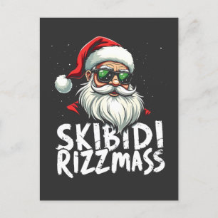 Skibidi Rizzmas Lustiges Gen Alpha Slang Weihnacht Postkarte