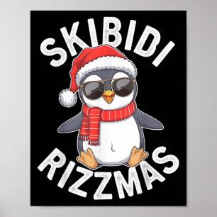 Skibidi Rizzmas Lustiges Weihnachten Weihnachtszei Poster