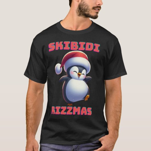 Skibidi Rizzmas Penguin T-Shirt (Vorderseite)