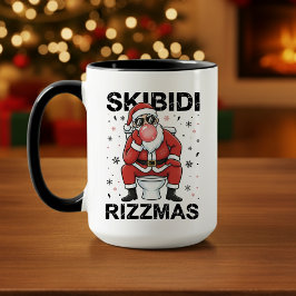 Skibidi Rizzmas Santa Claus Toilet Funny Christmas Tasse