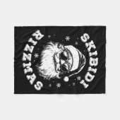 Skibidi Rizzmas Santa Funny Christmas Gen Alpha Sl Fleecedecke (Vorderseite (Horizontal))