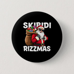 Skibidi Rizzmas Santa Got Spiel Merry Rizzmas Sie Button