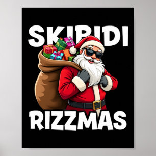 Skibidi Rizzmas Santa Got Spiel Merry Rizzmas Sie Poster