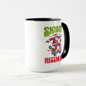 Skibidi Rizzmas Santa on his Skate Tasse (VorderseiteRechts)