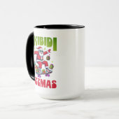 Skibidi Rizzmas Santa on his Skate Tasse (Vorderseite Links)