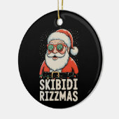 Skibidi Rizzmas Santa Rizz Weihnachtsfeiertag Keramik Ornament (Links)