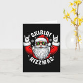 Skibidi Rizzmas Santa Sungles Funny Christmas Men  Karte (Gelbe Blume)