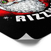 Skibidi Rizzmas Santa Sungles Funny Christmas Men Poster (Ecke)