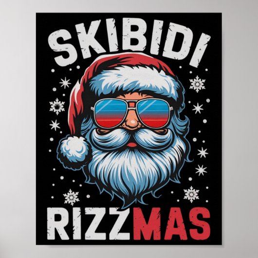 Skibidi Rizzmas Shirt Kinder Männer Frauen Weihnac Poster (Vorne)
