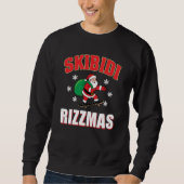 Skibidi Rizzmas Skater Santa Claus Meme Sweatshirt (Vorderseite)