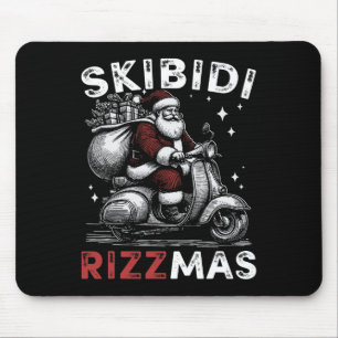 Skibidi Rizzmas Vintage Frohe Weihnachten Santa Si Mousepad