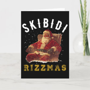 Skibidi Rizzmas Vintage Weihnachtsmannhut Coole We Karte