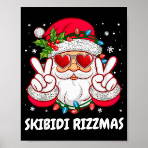 Skibidi Rizzmas Weihnachten Lustiger Weihnachtsman Poster