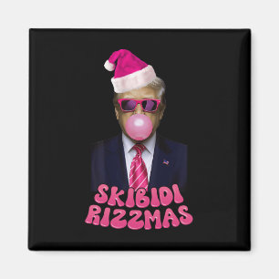 Skibidi Rizzmas Weihnachten Pink Trump Blase Gum C Magnet