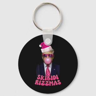 Skibidi Rizzmas Weihnachten Pink Trump Blase Gum C Schlüsselanhänger
