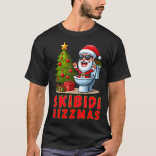 Skibidi Rizzmas Weihnachten Rizz Funny Santa Claus T-Shirt