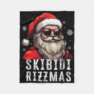 Skibidi Rizzmas Weihnachten Rizz Santa Claus Chari Fleecedecke